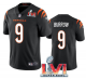 Men's Cincinnati Bengals #9 Joe Burrow Black 2022 Super Bowl LVI Vapor Limited Stitched Jersey