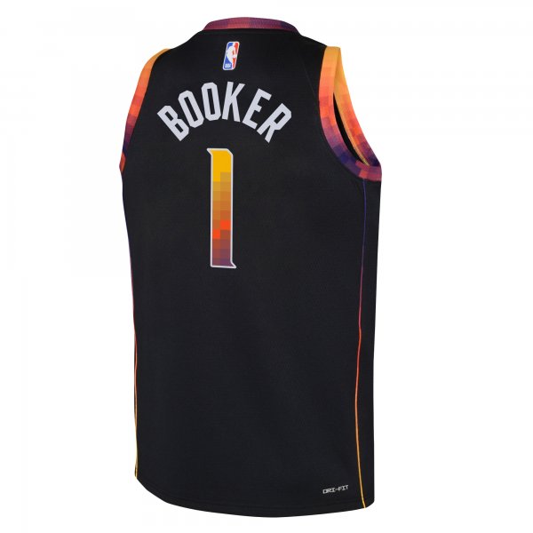 Youth Phoenix Suns Devin Booker Jordan Brand Black Swingman Jersey - Statement Edition