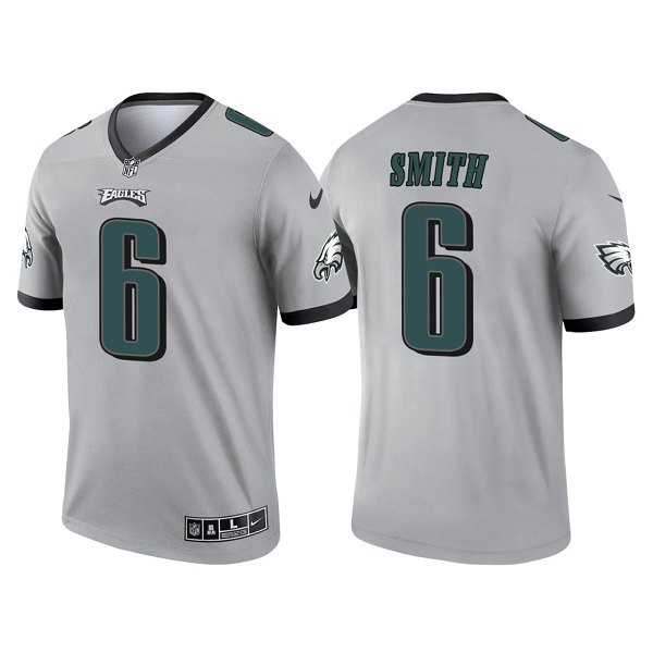 Men's Philadelphia Eagles #6 DeVonta Smith Silver 2021 Limited NFL Jersey