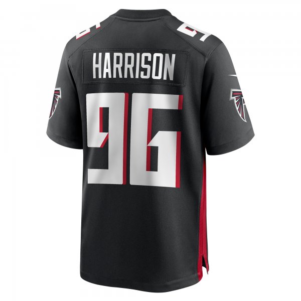 Men's Atlanta Falcons Zach Harrison Nike  Black Team Game Jersey