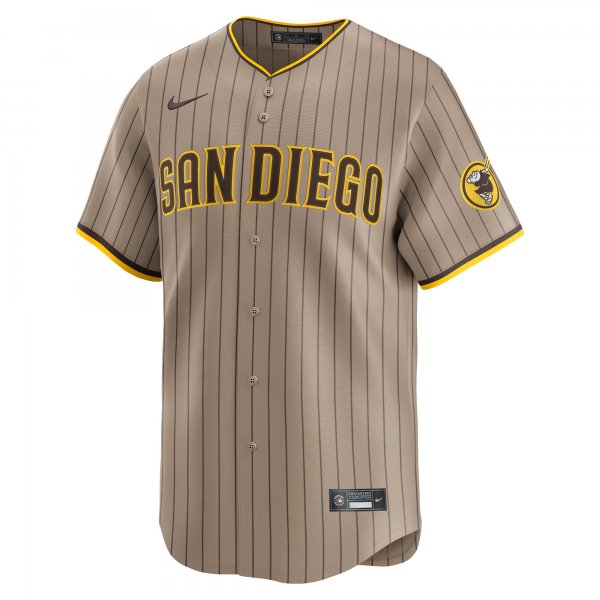 Men's San Diego Padres  Nike Khaki  Alternate Limited Custom Jersey