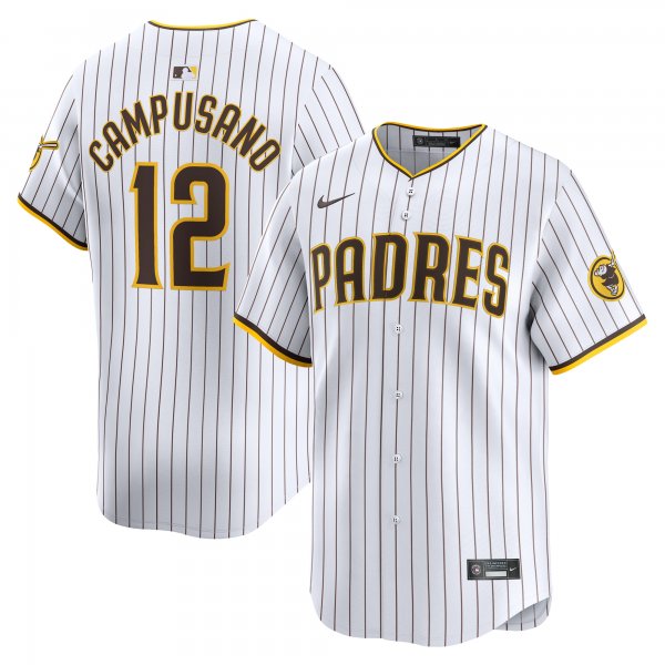 Men's San Diego Padres Luis Campusano Nike White Home Limited Player Jersey