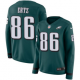 Men's Philadelphia Eagles #86 Zach Ertz Nike Green Therma Long Sleeve Jersey