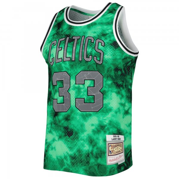 Men's Boston Celtics Larry Bird Mitchell & Ness Kelly Green 1985/86 Galaxy Swingman Jersey