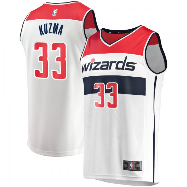 Men's Washington Wizards Kyle Kuzma Fanatics White Fast Break Replica Jersey - Association Edition