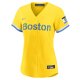 Women's Boston Red Sox Nike Gold/Light Blue City Connect Replica Jersey