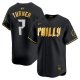 Men's Philadelphia Phillies #7 Trea Turner 2024 Black Gold City Connect Philly Limited All Stitched Jersey