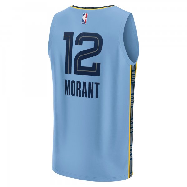 Men's Memphis Grizzlies Ja Morant Fanatics Light Blue Fast Break Replica Player Jersey - Statement Edition