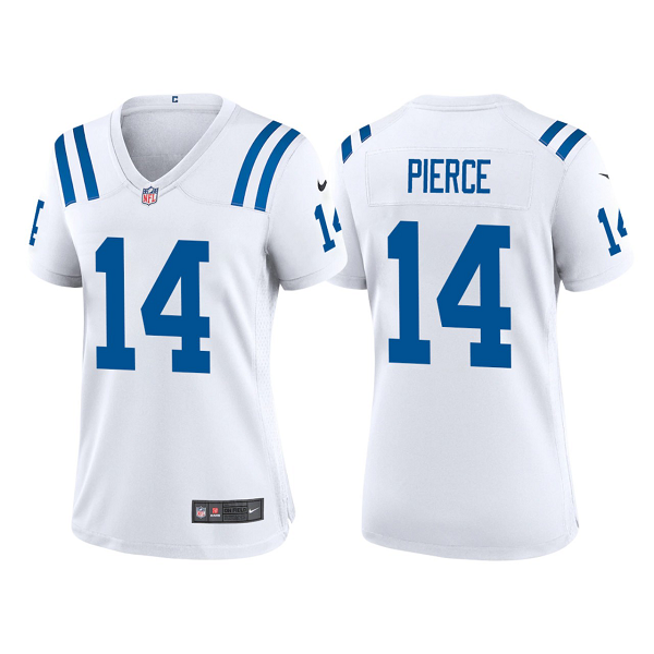 Women's Nike Indianapolis Colts Alec Pierce #14 2022 NFL Draft White Limited Jersey