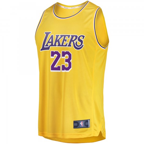 Men's Los Angeles Lakers LeBron James Fanatics Gold Big & Tall Fast Break Player Jersey - Icon Edition