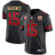 Men's Kansas City Chiefs #15 Patrick Mahomes Black Gold Trim Vapor All Stitched Jersey