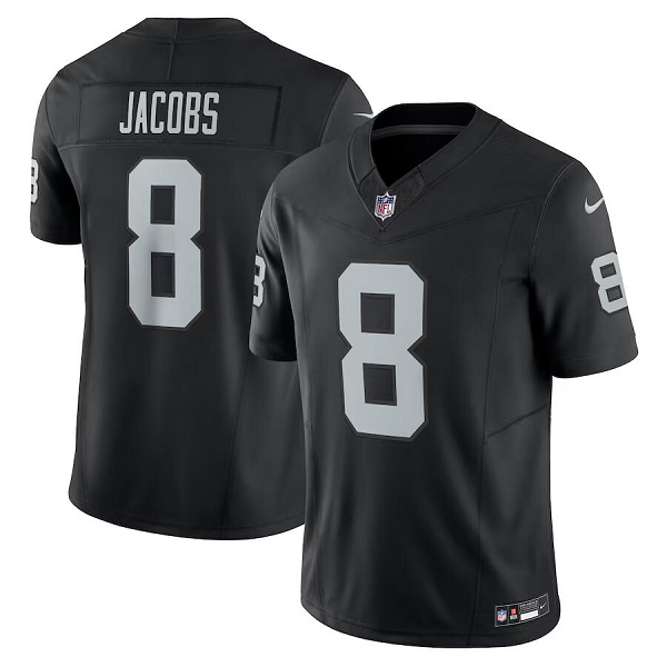 Men's Las Vegas Raiders #8 Josh Jacobs Nike Black Vapor F.U.S.E. Limited NFL Jersey