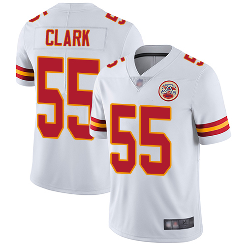 Kansas City Chiefs #55 Frank Clark White Youth Stitched NFL Vapor Untouchable Limited Jersey