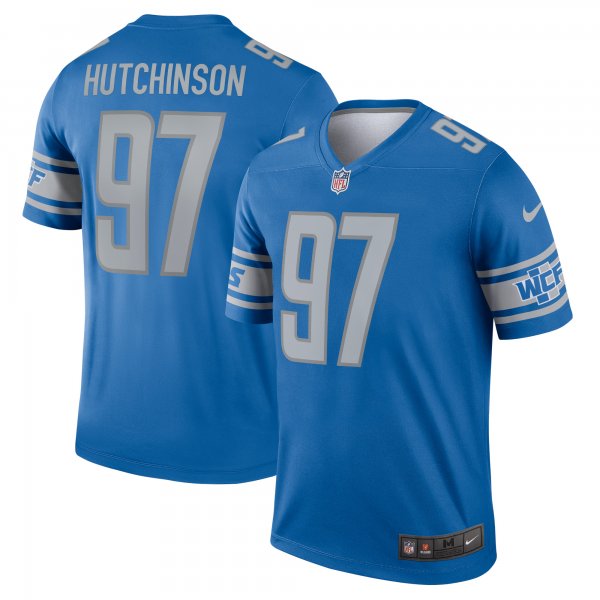 Men's Detroit Lions Aidan Hutchinson Nike Blue Legend Jersey