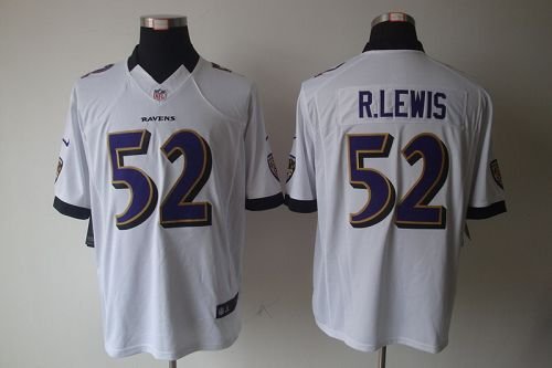 Nike Baltimore Ravens #52 Ray Lewis White Men's Stitched NFL Limited Jersey