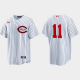 Men's Cincinnati Reds #11 Barry Larkin 2022 Field of Dreams Cool Base Jersey - White