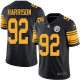 Nike Pittsburgh Steelers #92 James Harrison Black Men's Stitched NFL Limited New Color Rush Jersey