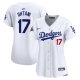 Women's #17 Los Angeles Dodgers Shohei Ohtani Nike White 2024 World Series Champions Home Limited Player Jersey