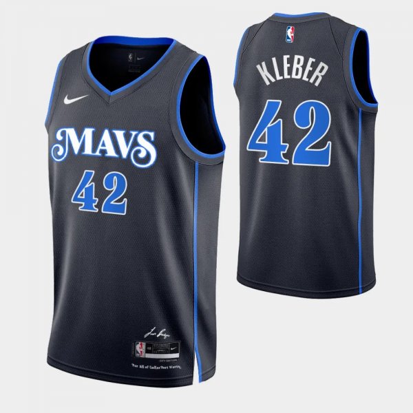 2023-24 City Edition Dallas Mavericks #42 Maxi Kleber Grey Swingman Jersey