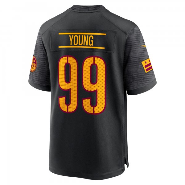 Youth Washington Commanders Chase Young Nike Black Game Jersey