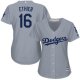 Los Angeles Dodgers #16 Andre Ethier Grey Alternate Road Women's Stitched MLB Jersey