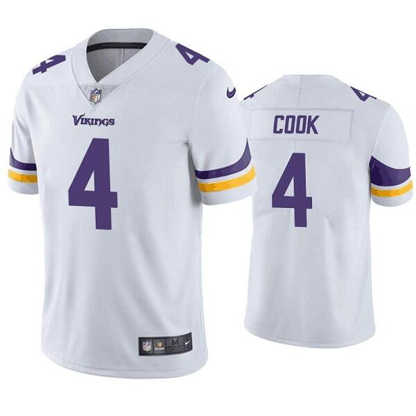 Men's Minnesota Vikings #4 Dalvin Cook White Vapor Untouchable Stitched NFL Jersey