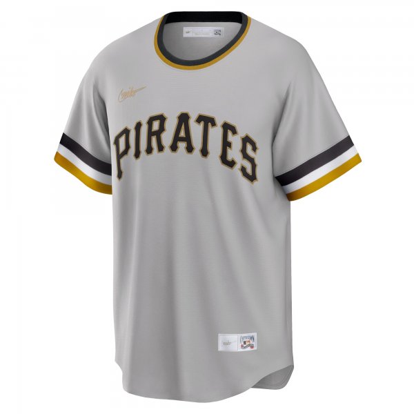 Men's Pittsburgh Pirates Roberto Clemente Nike Gray Road Cooperstown Collection Player Jersey