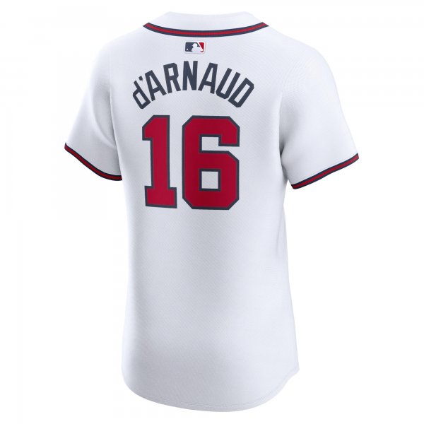 Men's Atlanta Braves Travis d'Arnaud Nike White Home Elite Player Jersey