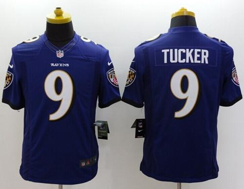 Nike Baltimore Ravens #9 Justin Tucker Purple Team Color Men's Stitched NFL New Limited Jersey