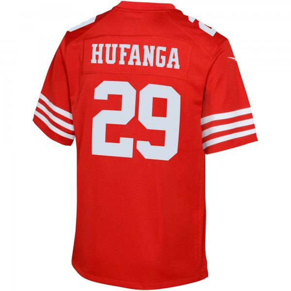 Youth San Francisco 49ers Talanoa Hufanga Nike Scarlet Game Jersey