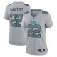 Women's Carolina Panthers Christian McCaffrey Nike Gray Atmosphere Fashion Game Jersey