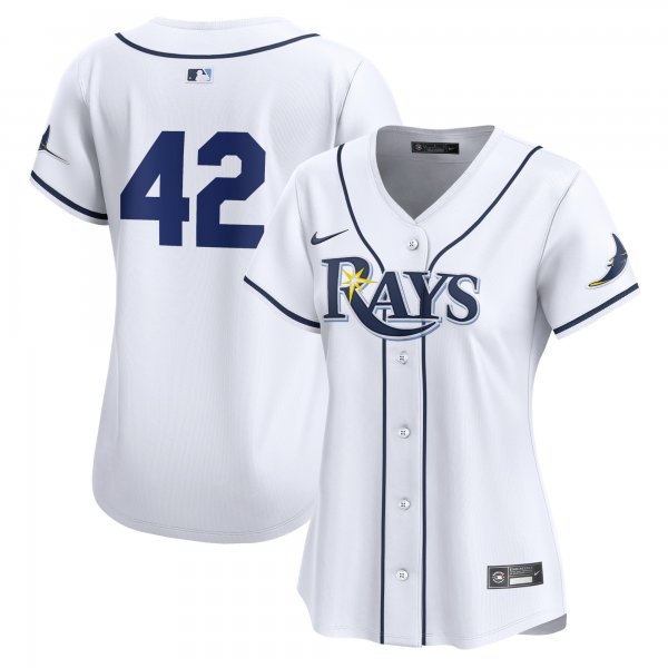 Women's Tampa Bay Rays  Nike White 2024 Jackie Robinson Day Home Limited Jersey