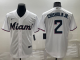 Men's Miami Marlins #2 Jazz Chisholm Jr. Nike White Home Replica Player MLB Cool Base Jersey