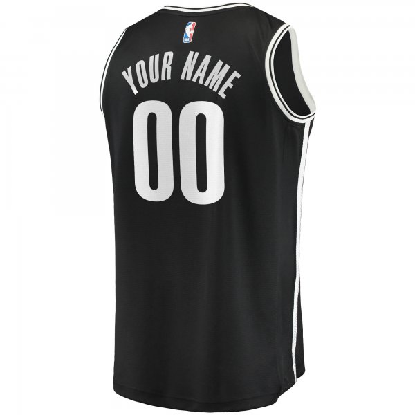 Men's Brooklyn Nets Fanatics Black Fast Break Custom Replica Jersey - Icon Edition