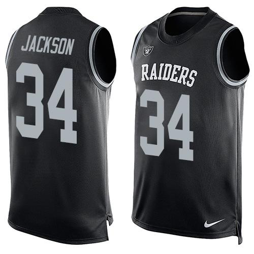 Nike Las Vegas Raiders #34 Bo Jackson Black Team Color Men's Stitched NFL Limited Tank Top Jersey