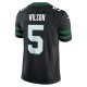 Men's New York Jets Garrett Wilson Nike Legacy Black Alternate Vapor F.U.S.E. Limited Jersey