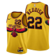 Men's Atlanta Hawks #22 Cam Reddish Gold 2021-22 City Edition Throwback 90s Jersey