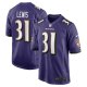 Men's Baltimore Ravens Jamal Lewis Nike Purple Retired Player Game Jersey