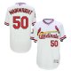 St. Louis Cardinals #50 Adam Wainwright White Flexbase Collection Cooperstown Stitched MLB Jersey