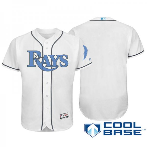 Tampa Bay Rays White Majestic 2016 Father's Day Cool Base Jersey