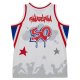 Men's Philadelphia 76ers Mitchell & Ness x Tats Cru White Hardwood Classics Fashion Jersey