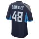 Men's Tennessee Titans Beau Brinkley Nike Navy Game Jersey