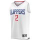 Youth LA Clippers Kawhi Leonard Fanatics White 2020/21 Fast Break Player Jersey - Association Edition