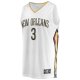 Men's New Orleans Pelicans C.J. McCollum Fanatics White Fast Break Replica Jersey - Association Edition