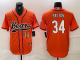 Men's Chicago Bears #34 Walter Payton Orange Limited Baseball Jersey