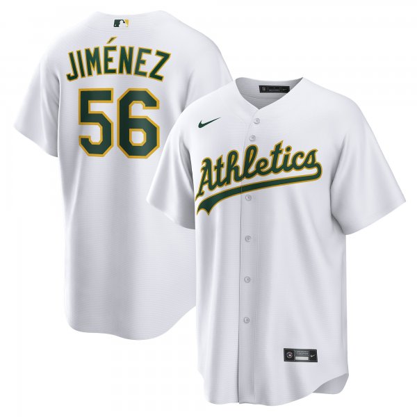 Men's Oakland Athletics Dany JimÃÂ©nez Nike White Home  Replica Player Jersey