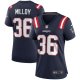 Women's New England Patriots Lawyer Milloy Nike Navy Game Retired Player Jersey