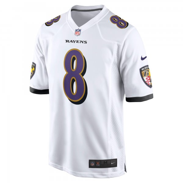 Men's Baltimore Ravens Lamar Jackson Nike White Game Jersey