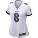 Women's Baltimore Ravens Lamar Jackson Nike White Game Jersey