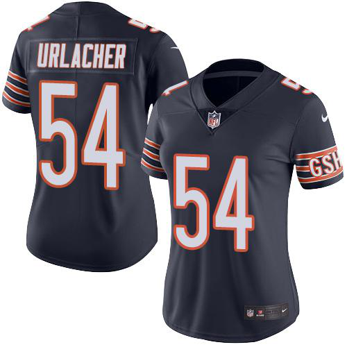 Nike Chicago Bears #54 Brian Urlacher Navy Blue Team Color Women's Stitched NFL Vapor Untouchable Limited Jersey